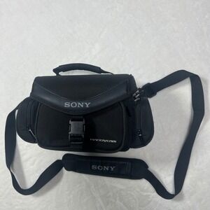 Sony Handycam Camera Bag Black Nylon Padded Shoulder Case with Adjustable Strap